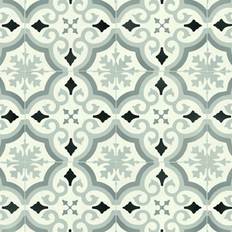 B&Q Grey White Designer Effect Vinyl Flooring 2mm Thick Felt Backing Vinyl Sheet 4M 13'1" x 3M