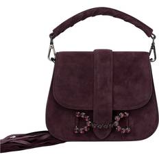 Skinn Kuvertväskor Alma en Pena Strass Spenne Clutch Veske - Purple