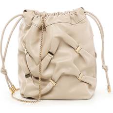 Beige Bucketväskor Ferragamo Bucket Bag with Drawstring Closure - Beige