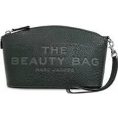 Leather Toiletry Bags & Cosmetic Bags Marc Jacobs Leather Makeup Bag - Ivy/Nickel