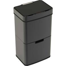 Charles Bentley Triple Compartment 62L Sensor Bin Black