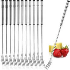 com-four Fonduegafflar av Rostfritt Stål 12 x 12 Delar