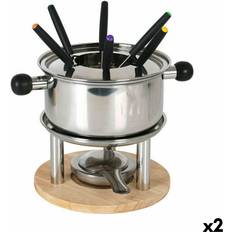 Rustfrit stål Fonduegryder Santa Clara Rustfrit Stål Fondue Set of 2