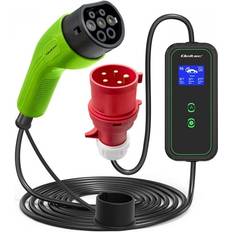Estaciones de Carga Qoltec Mobile Ev Car Charger Adjustable 2in1 Type2 11kw 5m