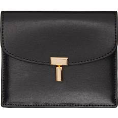 Toteme T-Lock Leather Card Holder - Black