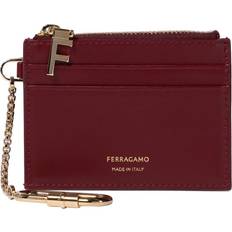 Red Card Cases Ferragamo Card Holder Wallet - Red