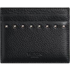 Valentino Garavani Rockstud Grainy Calfskin Card Holder - Black