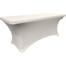 LA Linen Rectangular Spandex 72 x 30 x 30 in Tablecloth White