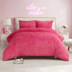 Juicy Couture Shaggy Comforter Set Twin Bedspread Pink