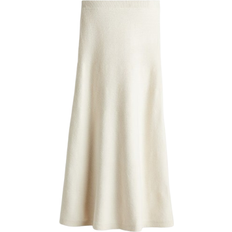 Slim Skjørt H&M Flared Knitted Skirt - Cream