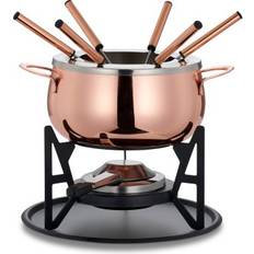 Fondue Stainless Steel Rose Gold Fondue Gift Set 6 Person