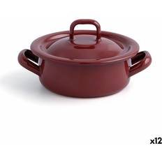Emaljeret Brun Gryde Ø 10 cm Set af 12