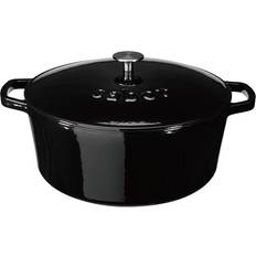Sabor Gjutjärnsgryta 32 cm 9,5 L Svart med lock
