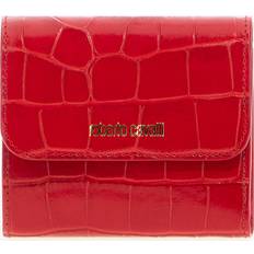 Red Card Cases Roberto Cavalli Crocodile Print Card Case - Red