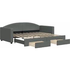 vidaXL Fabric Dark Grey Soffa 213cm 3-sits