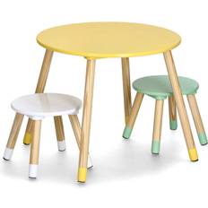 MDF Møbelsæt Børneværelse Zeller Børnemøbler MDF Fyrretræ Bord 2 Stole