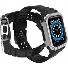 Hurtel Armband Kompatibelt Med Apple Watch 4 5 6 7 SE 40 41 38 mm Svart