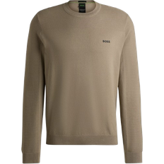 HUGO BOSS Branded Crew Neck Sweater - Beige