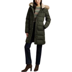 Green - Women Outerwear Ralph Lauren Women's Faux Fur Hooded Puffer Coat - Litchfield