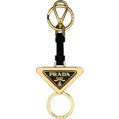 Cuir Porte-clés Prada Key Tag - Black