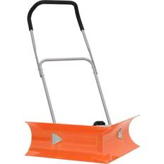 vidaXL Snöplog Med Förlängningsbart Handtag Orange Stål