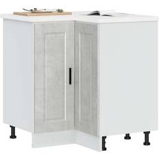 Kitchen Units vidaXL Kitchen Corner Base Porto Concrete Grey