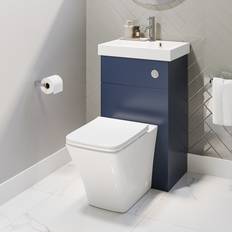 Blue Cloakroom Toilet and Sink Unit 500mm