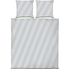 Mette Ditmer Sängkläder Mette Ditmer Diagonal Bed Set 200x220 2x60x63 cm Påslakan Grå (220x)