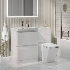 Pendle White Toilet and Sink Unit 1100mm
