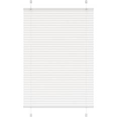 Aluminium - Vita Plisségardiner vidaXL Plisserad Persienn Vit 90x100 cm Tyg Bredd 89,4 cm Polyester