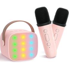 Karaoke Chronus Mini Portable Bluetooth Speaker with 2 Microphones
