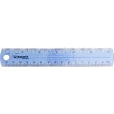 Westcott 6-Inch Plastic Ruler Assorted Colors 2-Pack