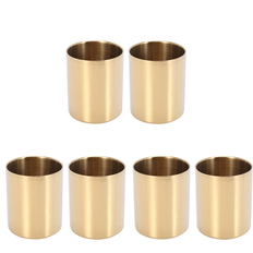 Stainless Steel Desktop Organizers & Storage Exogio 6-Piece Stainless Steel Pencil Cup Holder