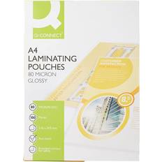 Q-CONNECT A4 80 Micron Laminating Pouch Pack of 100