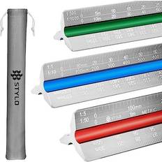 Blue Rulers Stylo Aluminum Architect Scale Ruler 30 cm