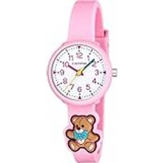 Girls Pink Teddy-Bear Watch K5844/5
