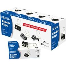 Bazic Products Small 34-Inch Black Binder Clip 12 Box