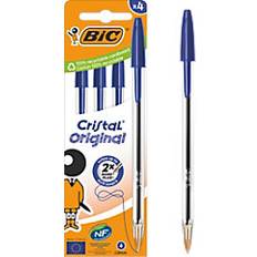 Cristal Ballpoint Pen Medium Blue Pack of 4