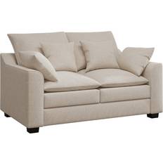 Red Barrel Studio Loveseat Beige Sofa 55" 2 Seater