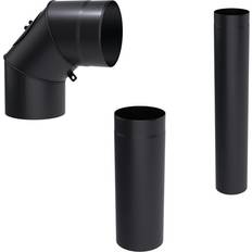 Cheminées Kratki Ensemble Tuyaux Fi 150 Noir