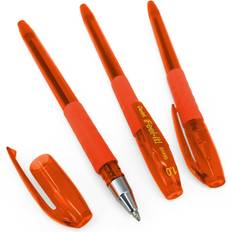 Orange Correction Tape & Fluid Pentel Ergonomic Stick Ballpoint Pen Pack of 3