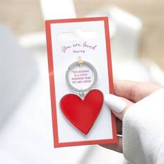 Keychains Something Different You Are Loved Heart Keyring - Red