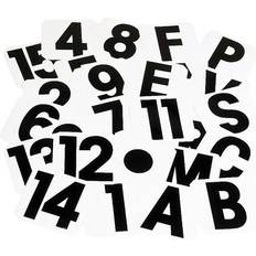 Stubbs Self Adhesive Letter Labels White Black