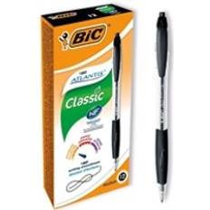 Retractable Ballpoint Pen Medium Black Set of 12