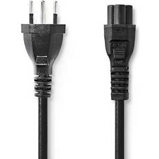 Nedis El- & Installationskablar Nedis Strömkabel CH Typ 12 IEC-320-C5 2.00 m Rund PVC Svart