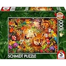 Schmidt Blüten Fell und Federn Puzzle