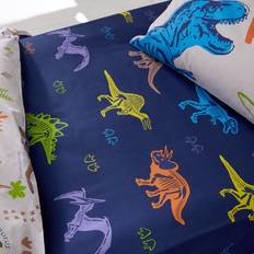 Dinosaurs Fabrics Catherine Lansfield Prehistoric Dinosaurs Fitted Sheet Blue Junior