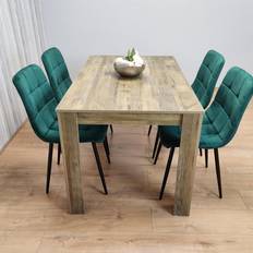 Fairmont Park of 4 Green Velvet Chairs Dining Set