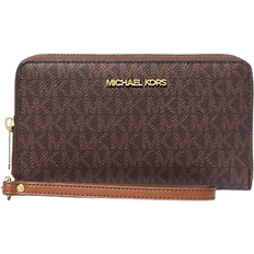 Michael Kors Jet Set Signature Logo Smartphone Wristlet - Brown