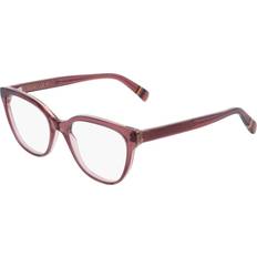 Paul Smith PS25605 MALEY 602 Women’s Clear Size Free Lenses HSA/FSA Insurance Blue Light Block Available Transparent Burgundy On Rose Pink (51)